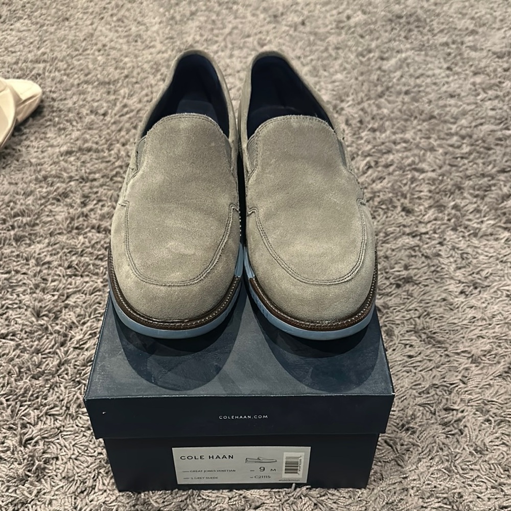 Cole Haan Suede Loafers - Gray